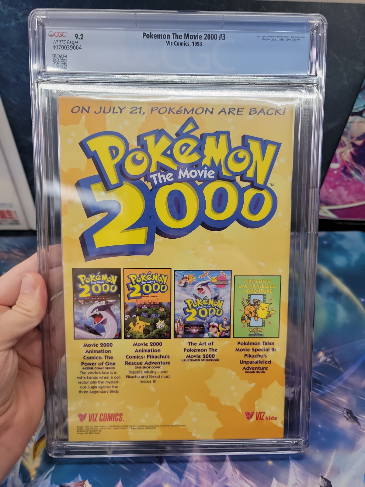 Pokemon the Movie 2000 animation comic 3 The Power Of One 1998 Nintendo CGC 9.2