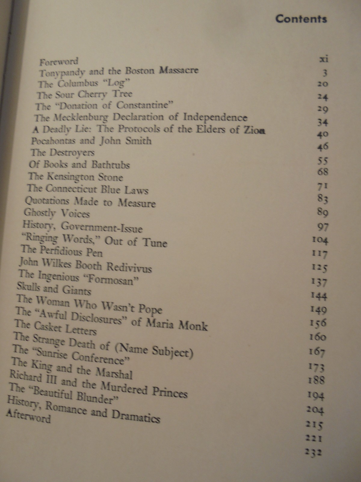 Fable, Fact, and History Willis Thornton 1957 Book 242 pages Interesting Stories