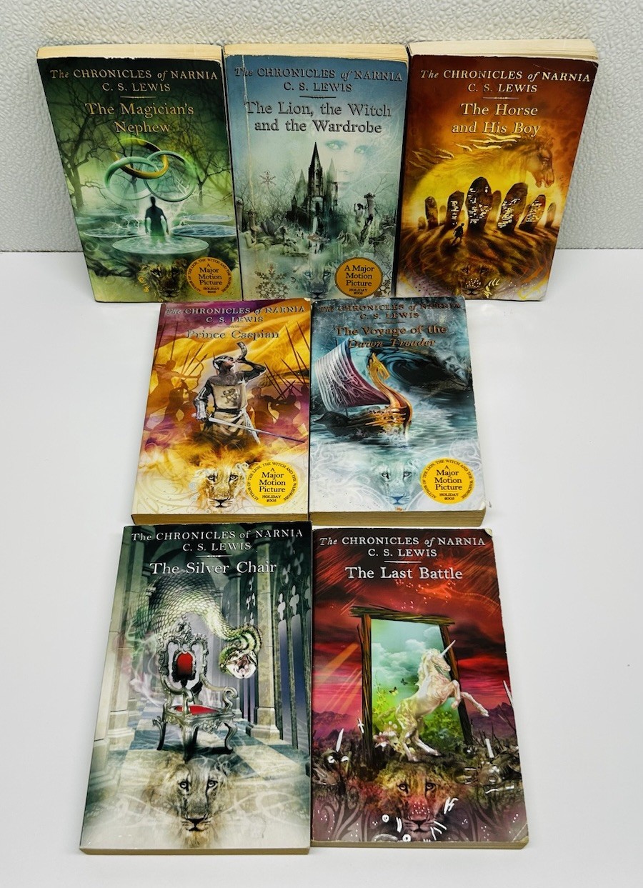 Complete Set of 7 CHRONICLES OF NARNIA Books 1-7 pb C.S. Lewis~The Last Battle