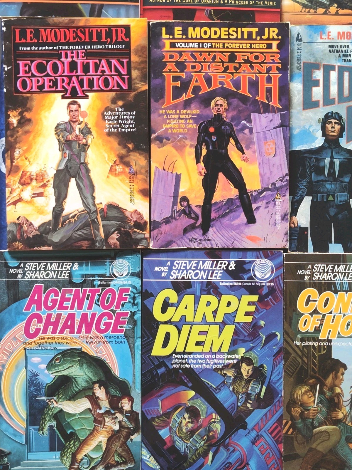 Lot Of 24 Science Fiction PB Books John Barnes Steve Miller Mitchell Modesitt,JR