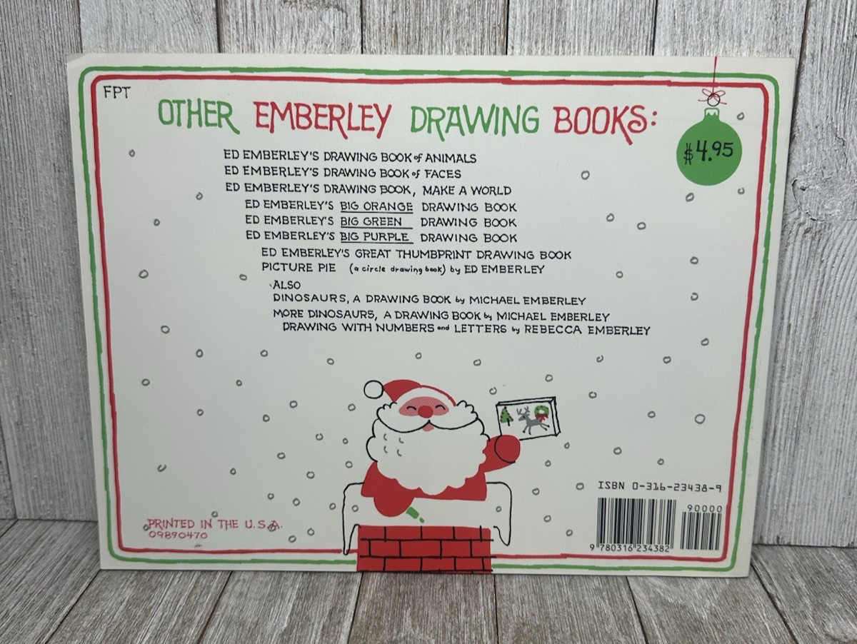 RARE Ed Emberley’s Christmas Drawing Book 1987 Softcover Vintage 30 Pages