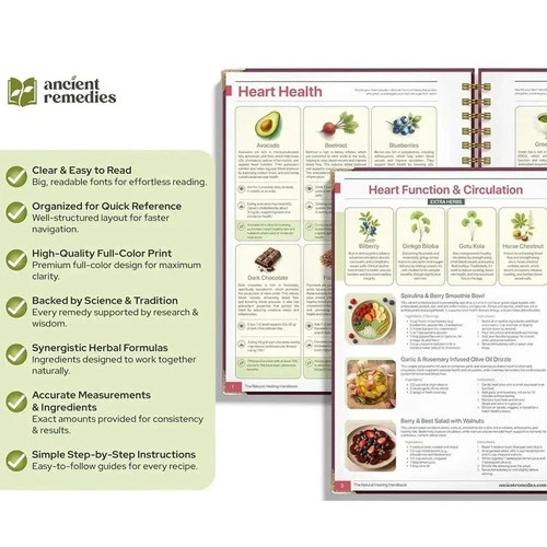 The Natural Healing Handbook Spiral Bound Guide For Herbal Remedies And Naturals