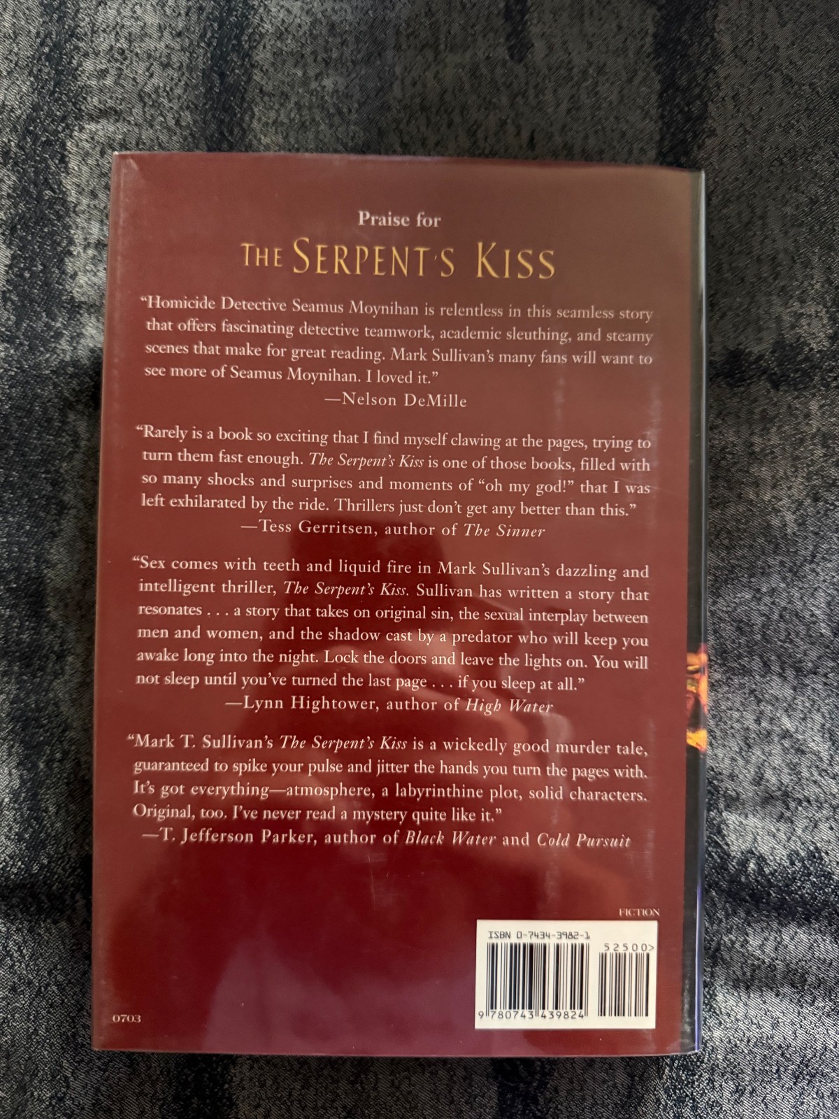 Mark T. Sullivan „The Serpent’s Kiss“ First Printing Signed