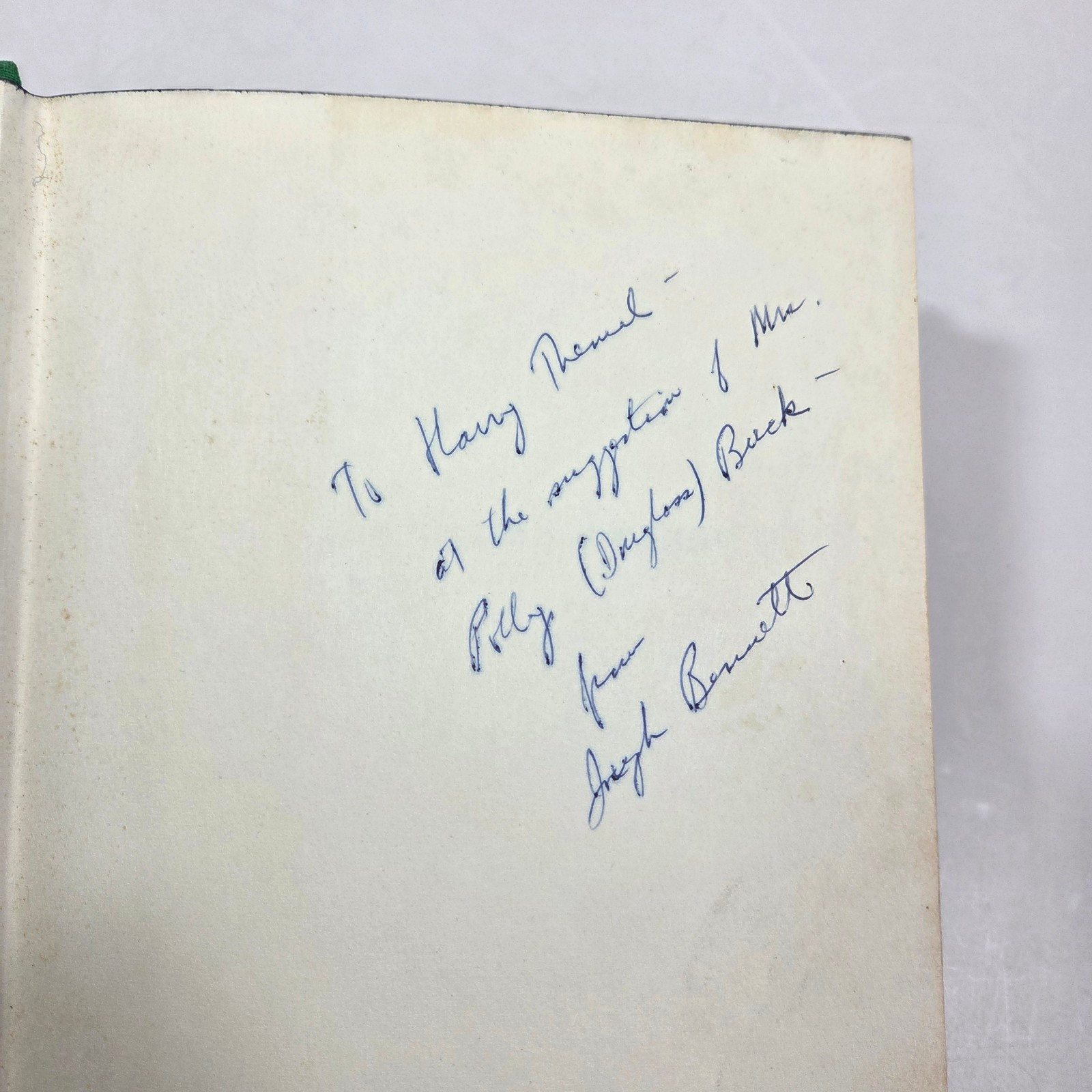 SIGNED Luxury Cruise Joseph Bennett 1962 HC DJ First Edition 1st Printing