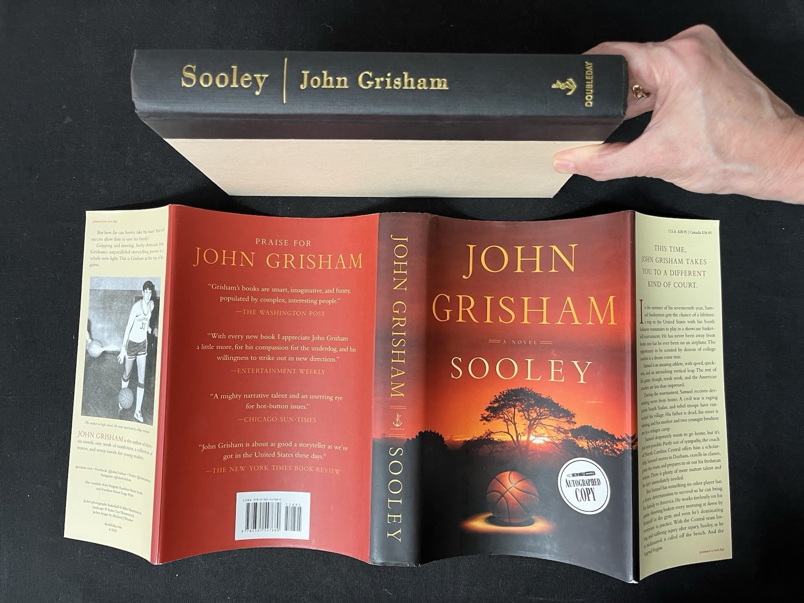SIGNED Bookplate – Sooley by John Grisham 2021 HCDJ 1st/1st.