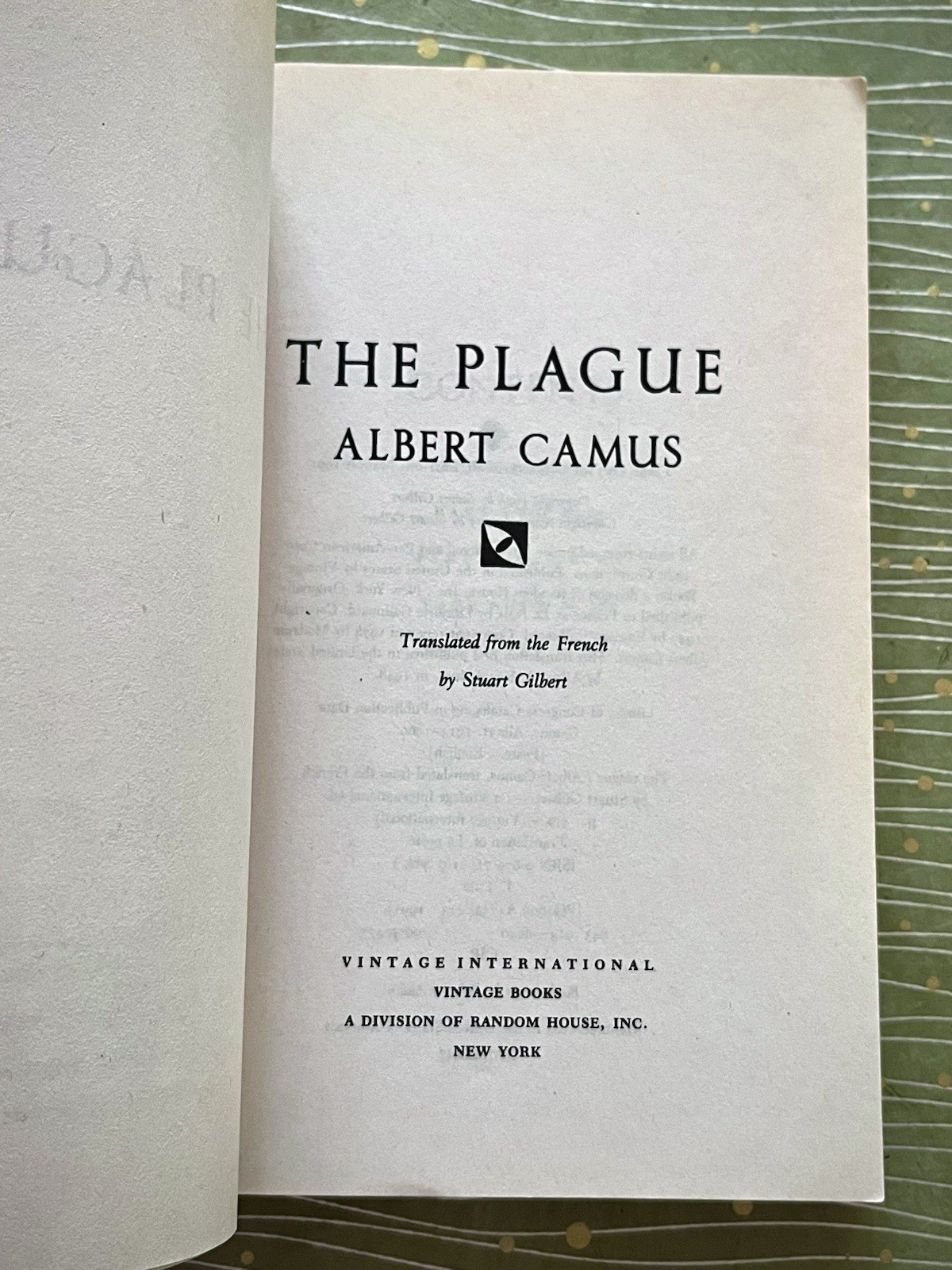THE MYTH OF SISYPHUS / THE PLAGUE ~ ALBERT CAMUS Vintage Intl. Edition PB Lot