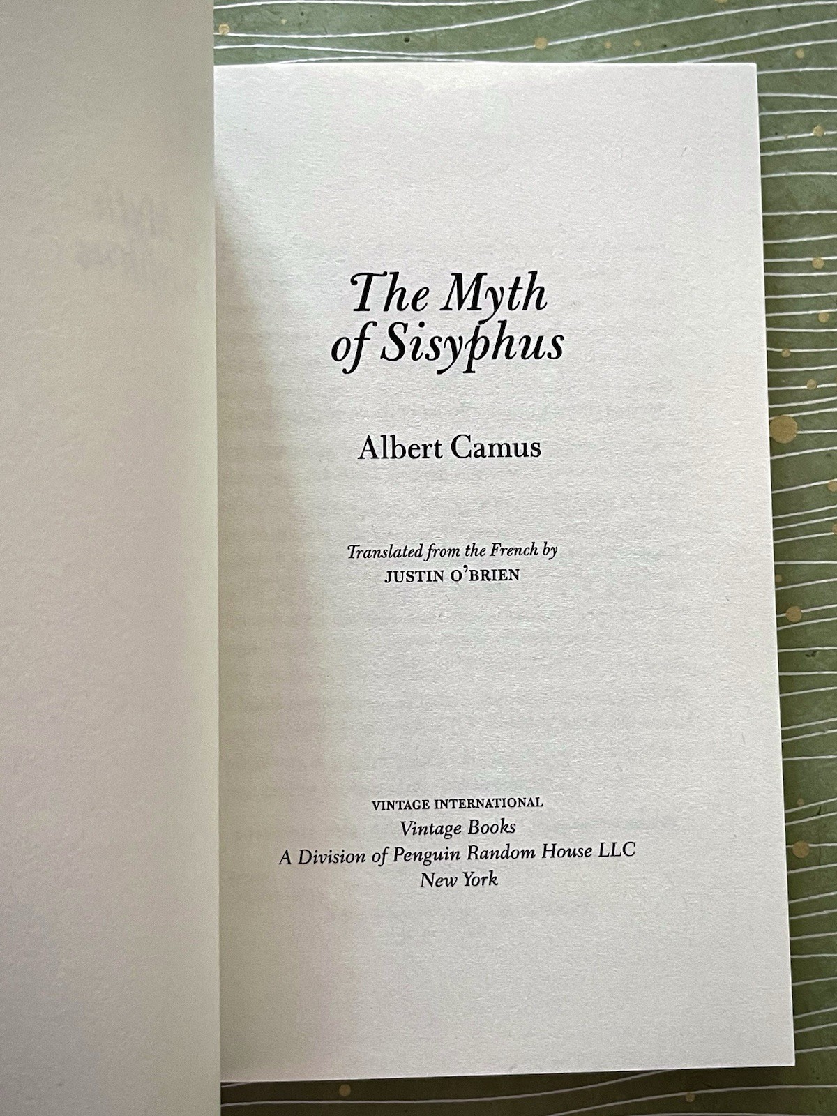 THE MYTH OF SISYPHUS / THE PLAGUE ~ ALBERT CAMUS Vintage Intl. Edition PB Lot