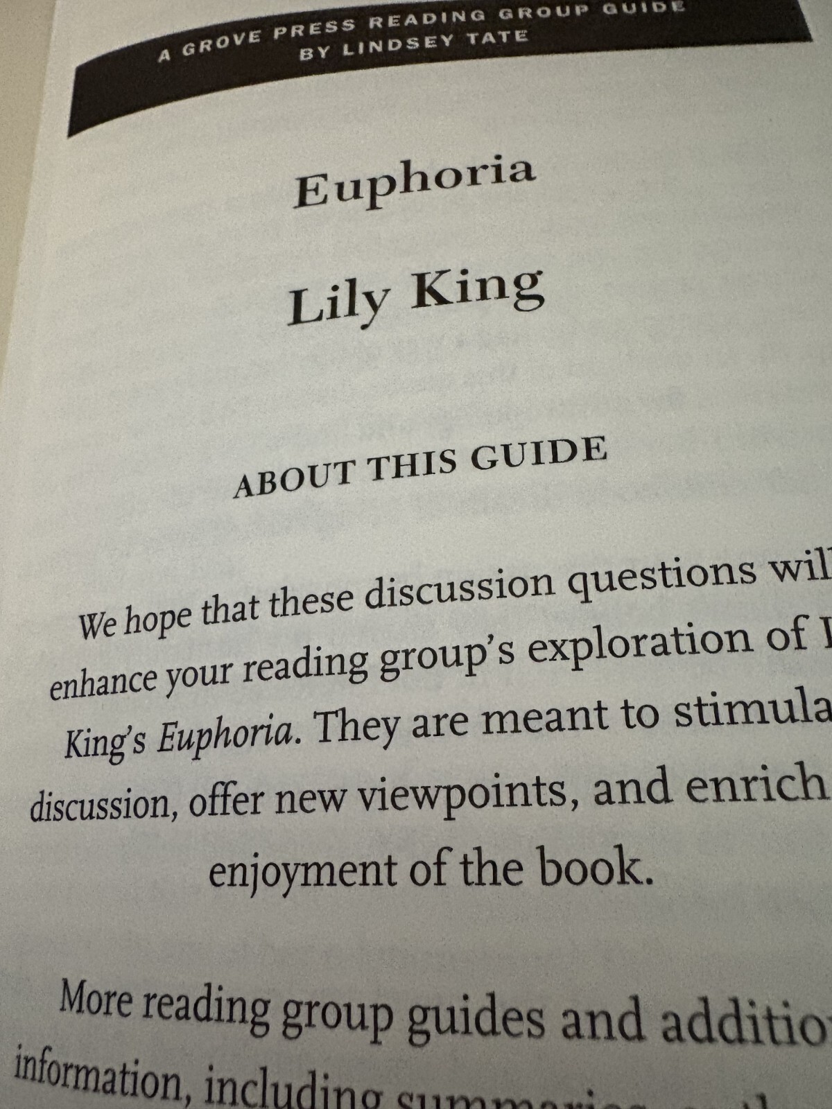 Euphoria by Lily King (2014, Paperback)