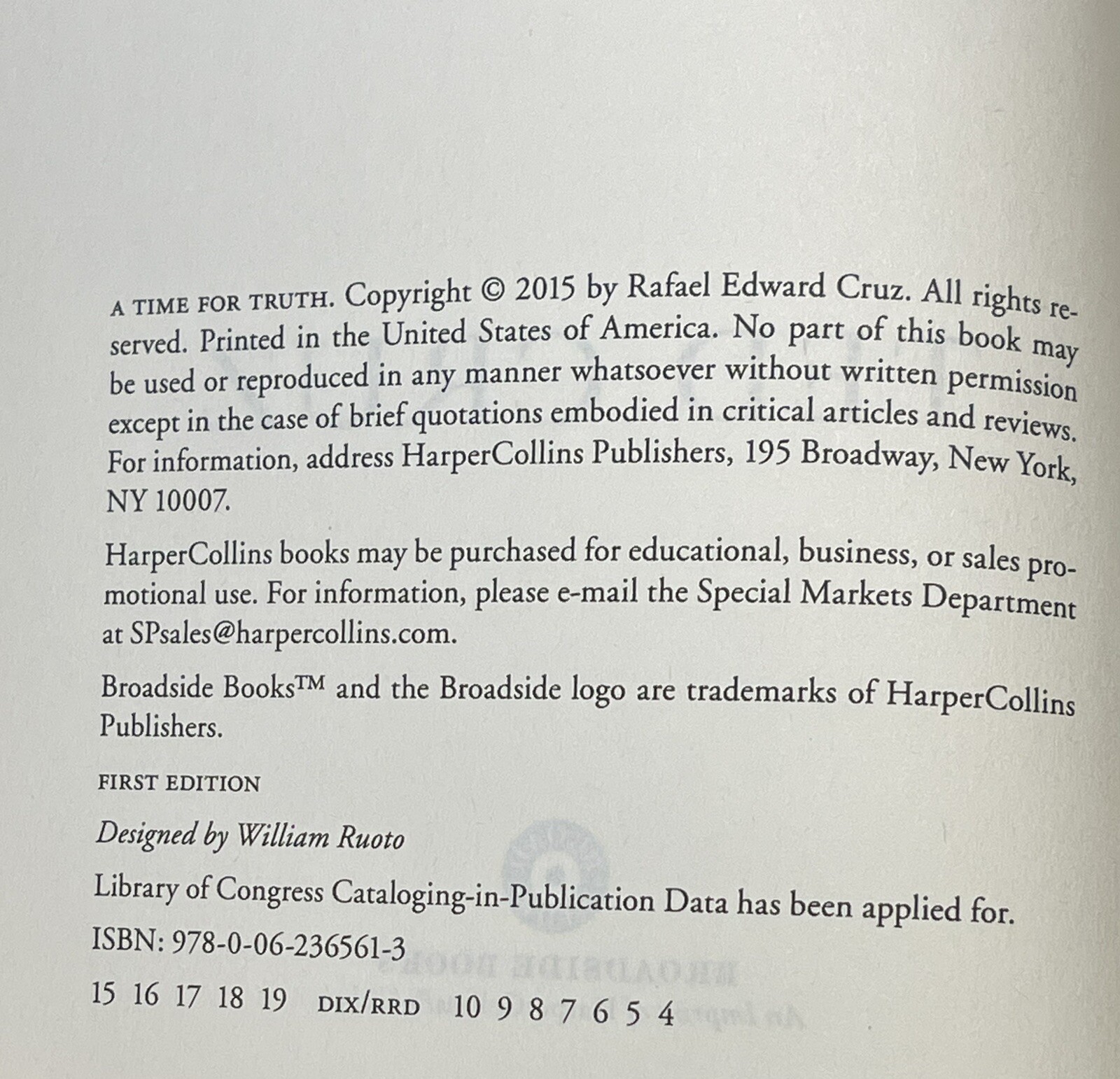 A Time for Truth Reigniting the Promise of hardcover Ted Cruz Family Photos 2015