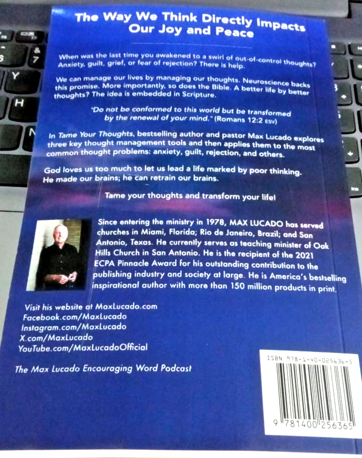 Tame Your Thoughts: Three Tools to Renew Your Mind and Transform Your Life PB