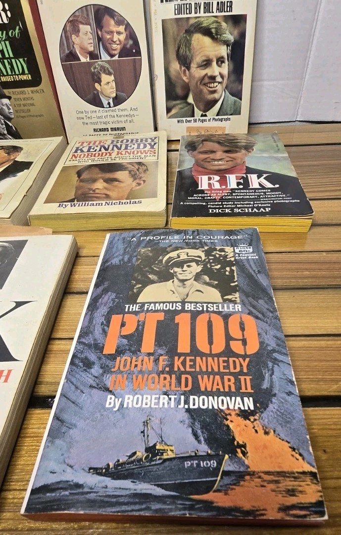 Vintage Kennedy Book Lot 11 Paperbacks John F RFK Bobby JFK Biography History