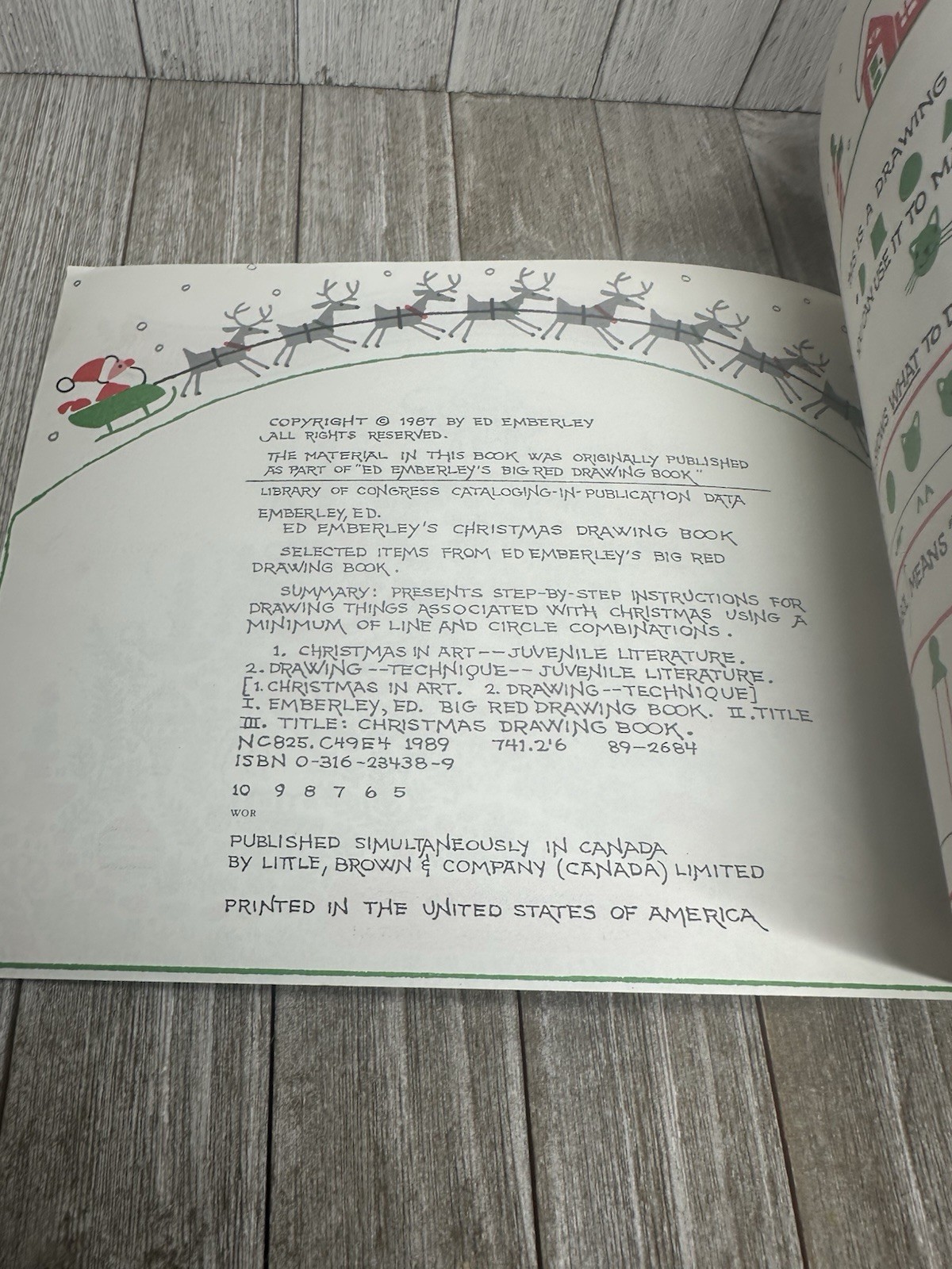 RARE Ed Emberley’s Christmas Drawing Book 1987 Softcover Vintage 30 Pages