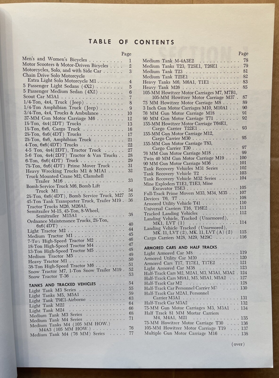 U.S. MILITARY VEHICLES WORLD WAR II WWII BOOK BICYCLES SCOOTERS MOTORCYCLES TANK
