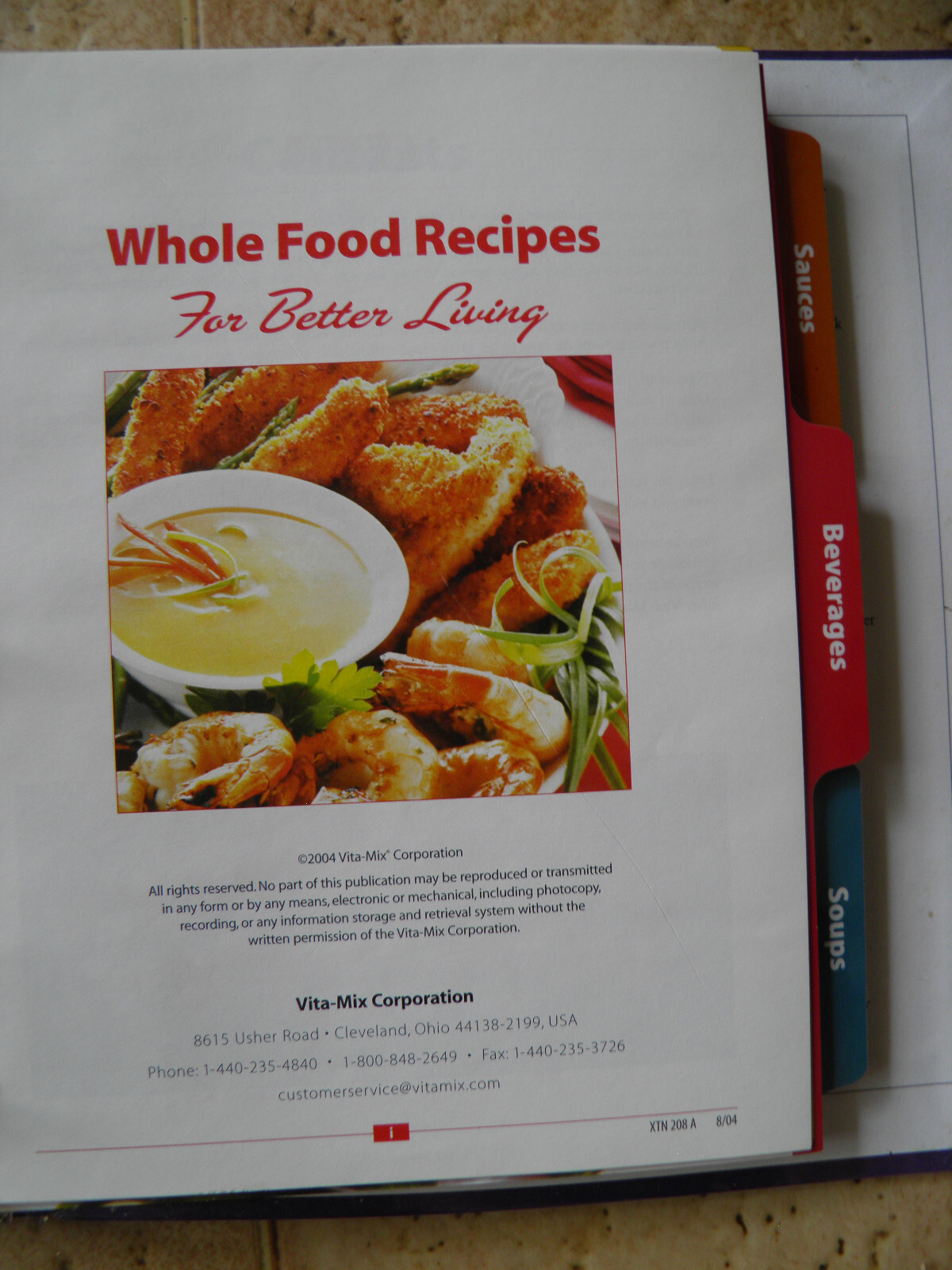 Vitamix Whole Food Recipes For Better Living – cook book – 3-Ring – vita-mix