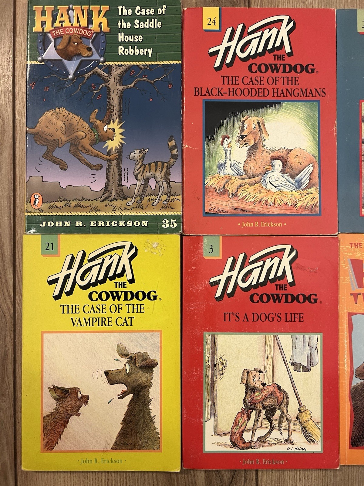 Lot Of 6 Vintage Hank The Cowdog Paperback Books Mixed Lot 1 3 21 23 24 35