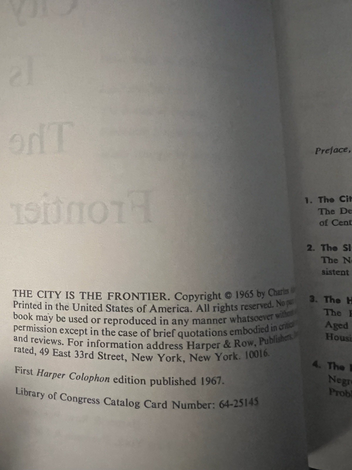 ‘The City is the Frontier’ Charles Abrams (1965 ~ 1967 Harper Colophon Books)