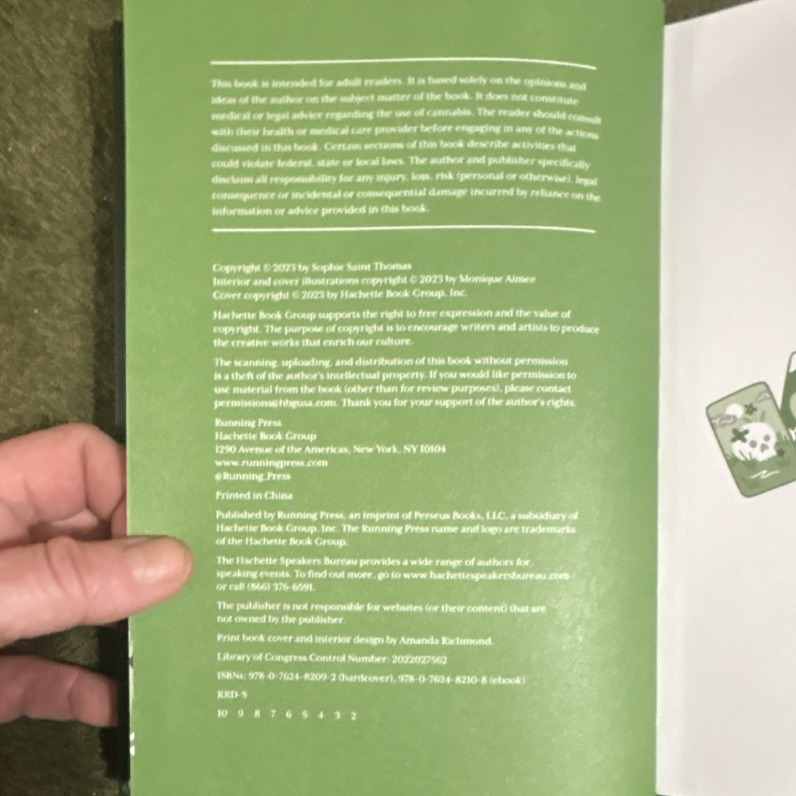 Sophie Saint Thomas “Weed Witch” Running Press 2023 Cannabis Magic HC