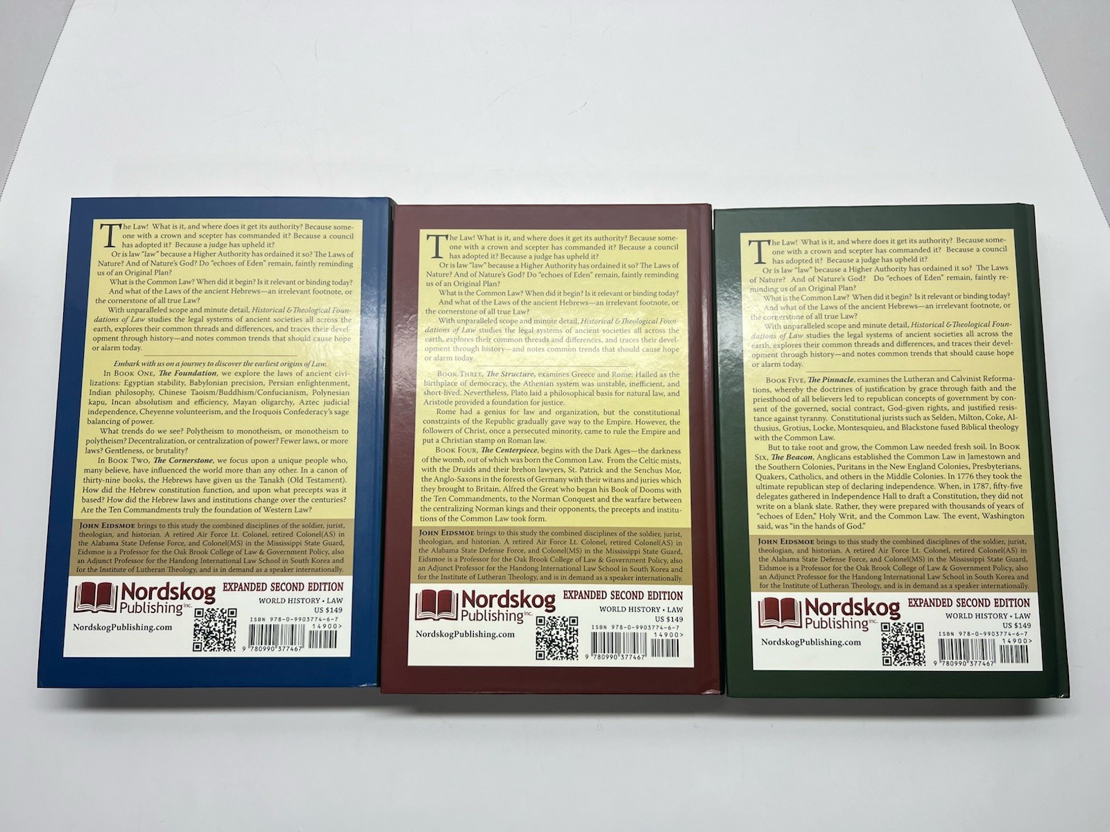 Historical and Theological Foundations of Law (3 Volume Set) John Eidsmoe