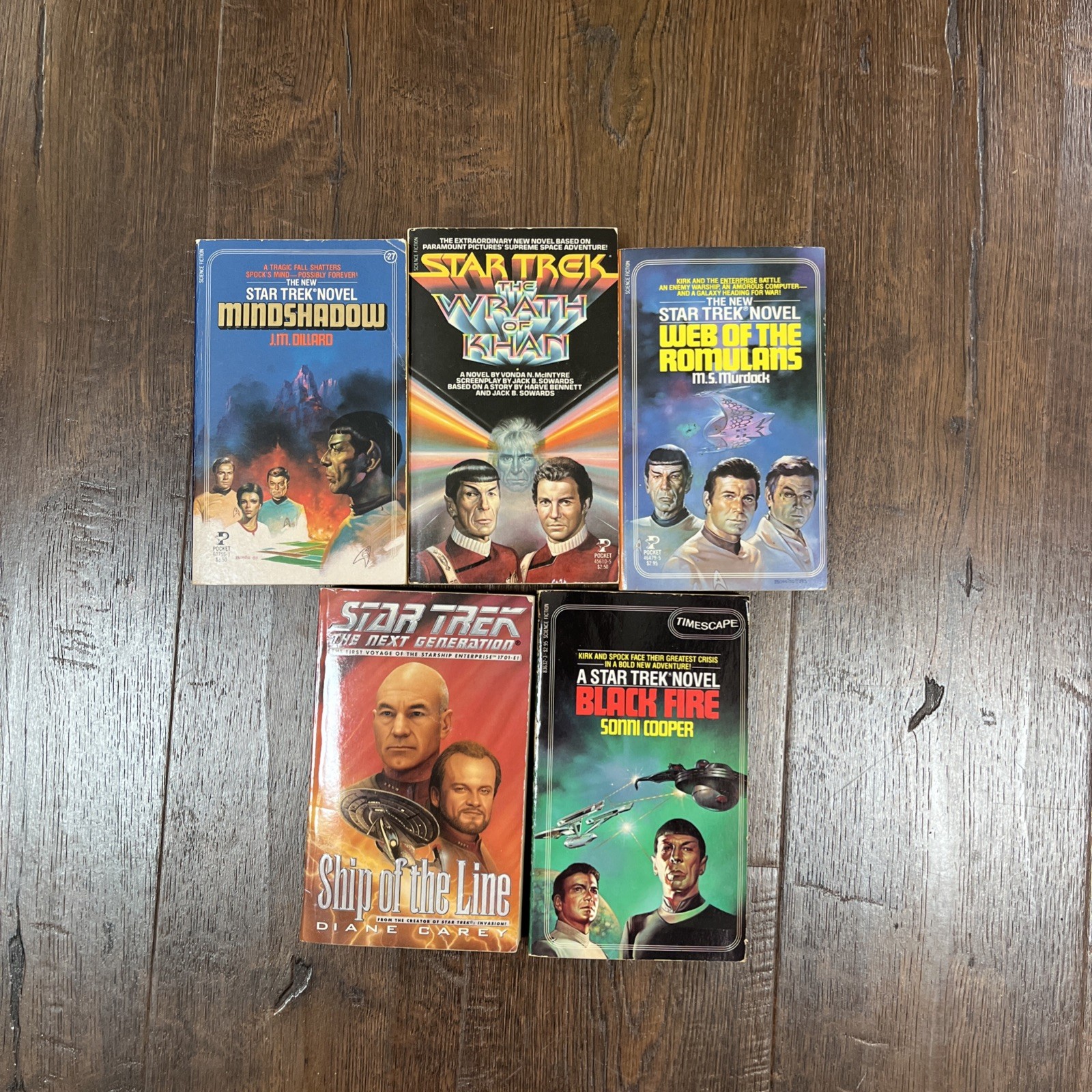 Lot Of 5 Various Star Trek Novels; Miscellaneous Authors; SW1
