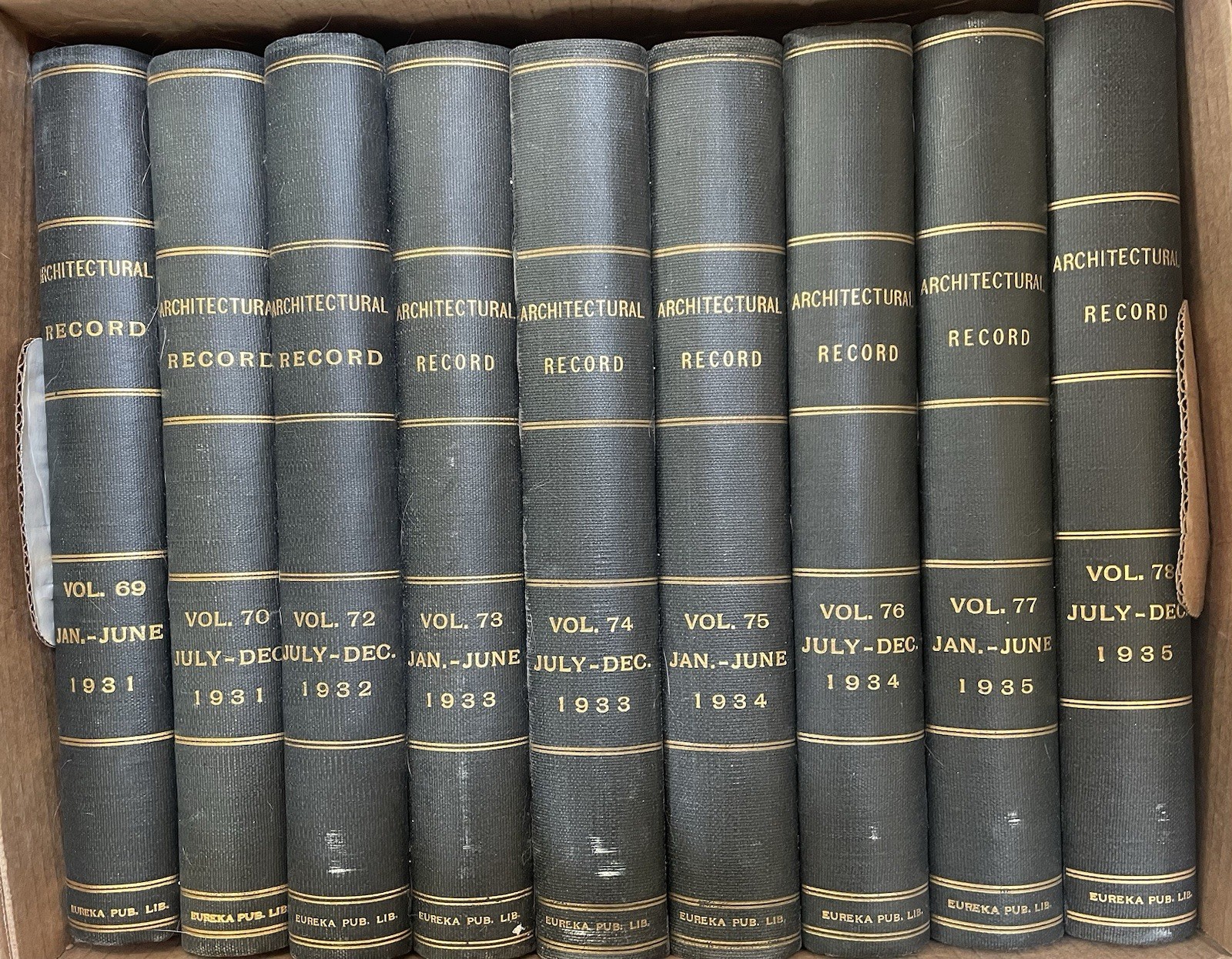 Vintage Architectural Record Magazine Bound Volumes 1923-1940. CHOICE
