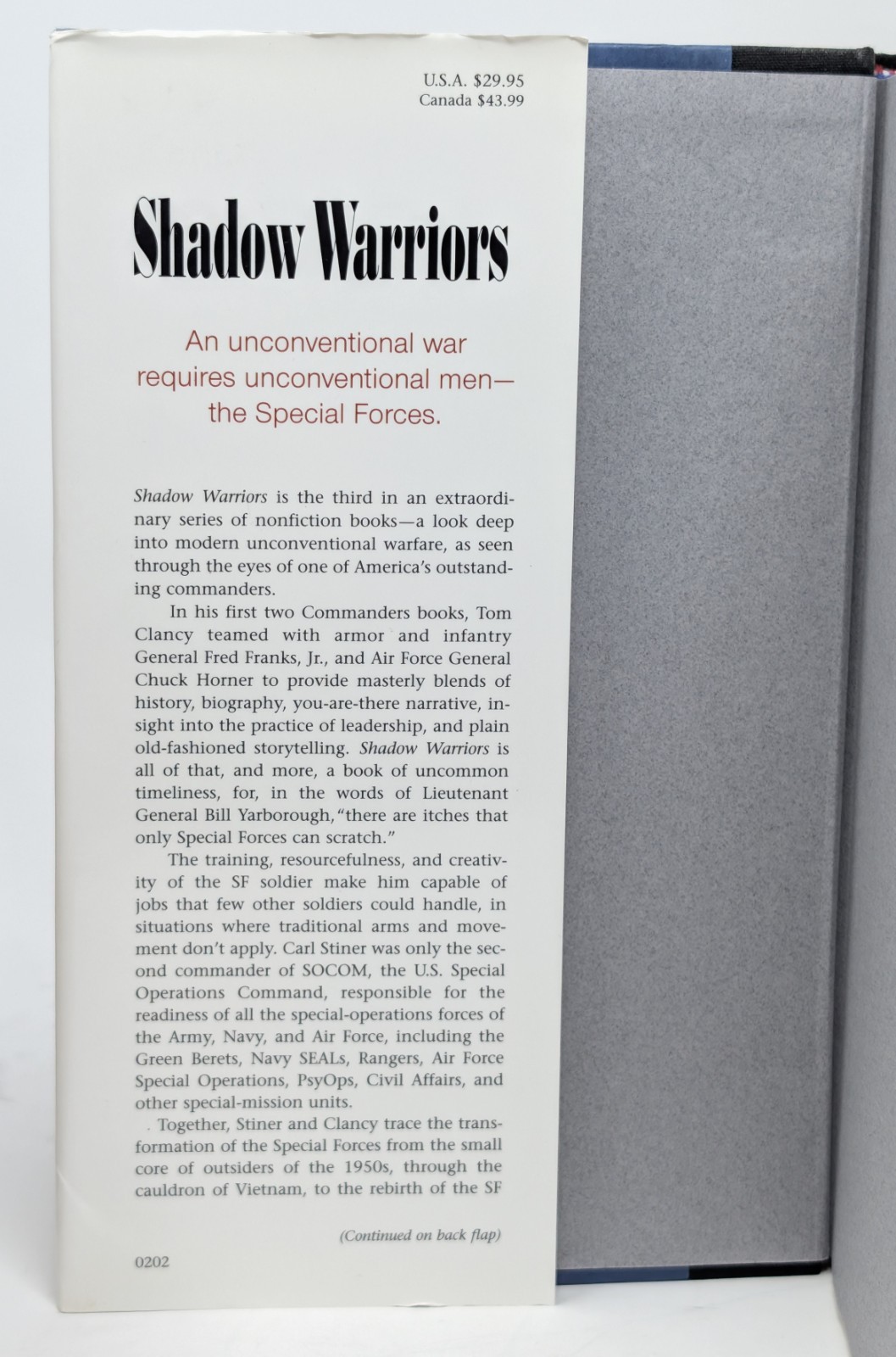 SIGNED Tom Clancy Rainbow Six (1998) & Shadow Warriors (2002) First printings