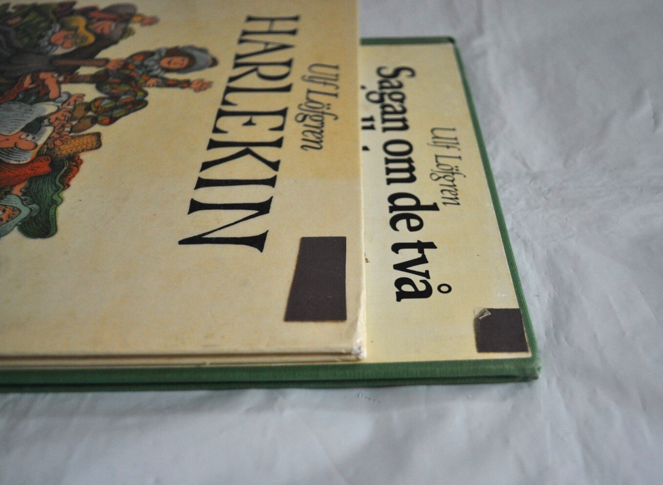 Swedish Books Harlekin 1978 & Sagan om de två trollstavarna 1985 by Ulf Löfgren