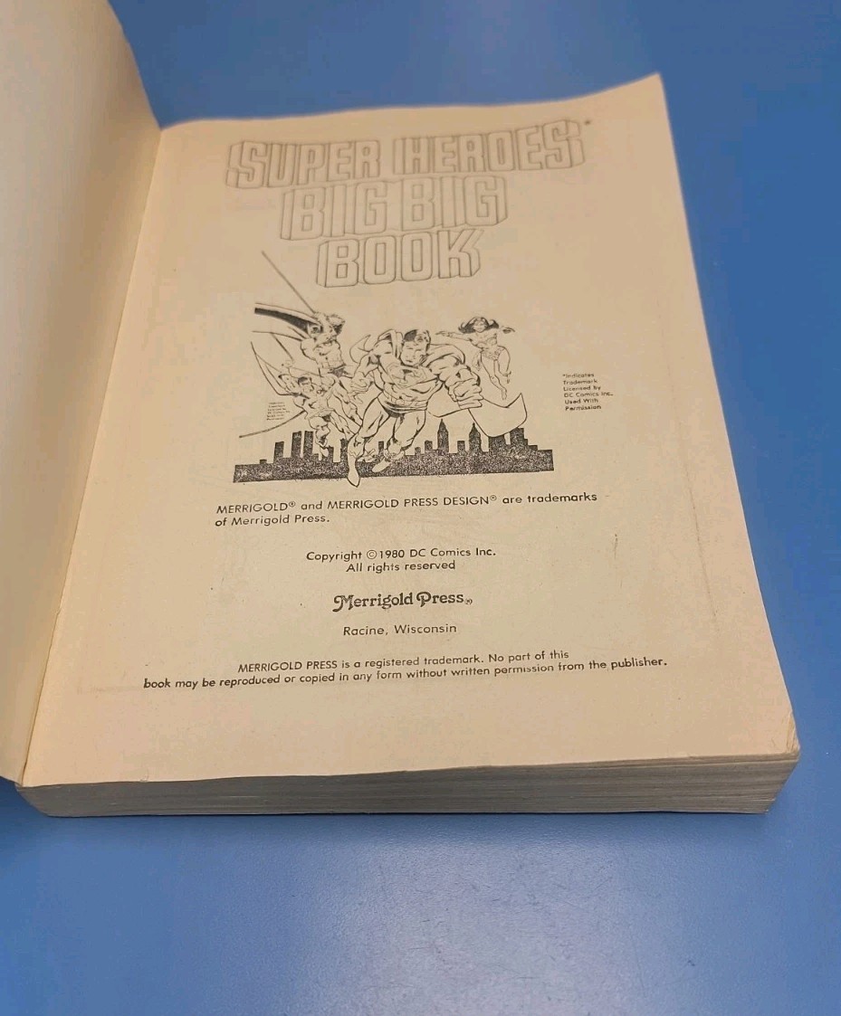 The 448 Page Super Heroes Big Big Book 1980 Coloring Activities Puzzles