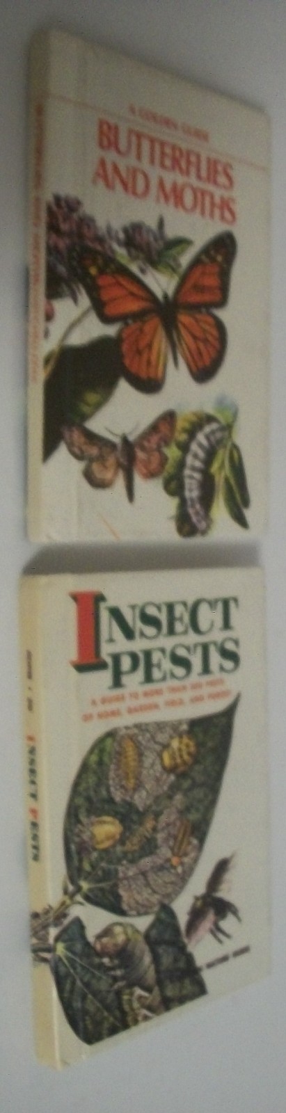 Golden Guide Butterflies Moths Insects Pests lot 2 hardcover ex-lib perma-bound