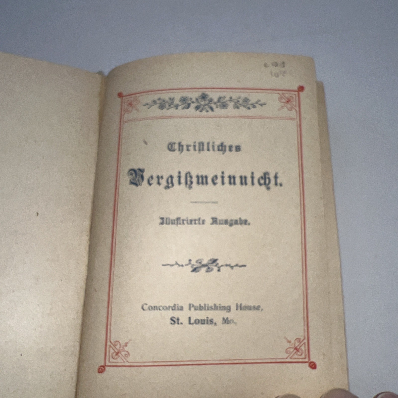 Vintage Forget Me Not German Prayer Book „Christliches Vergissmeinnicht“