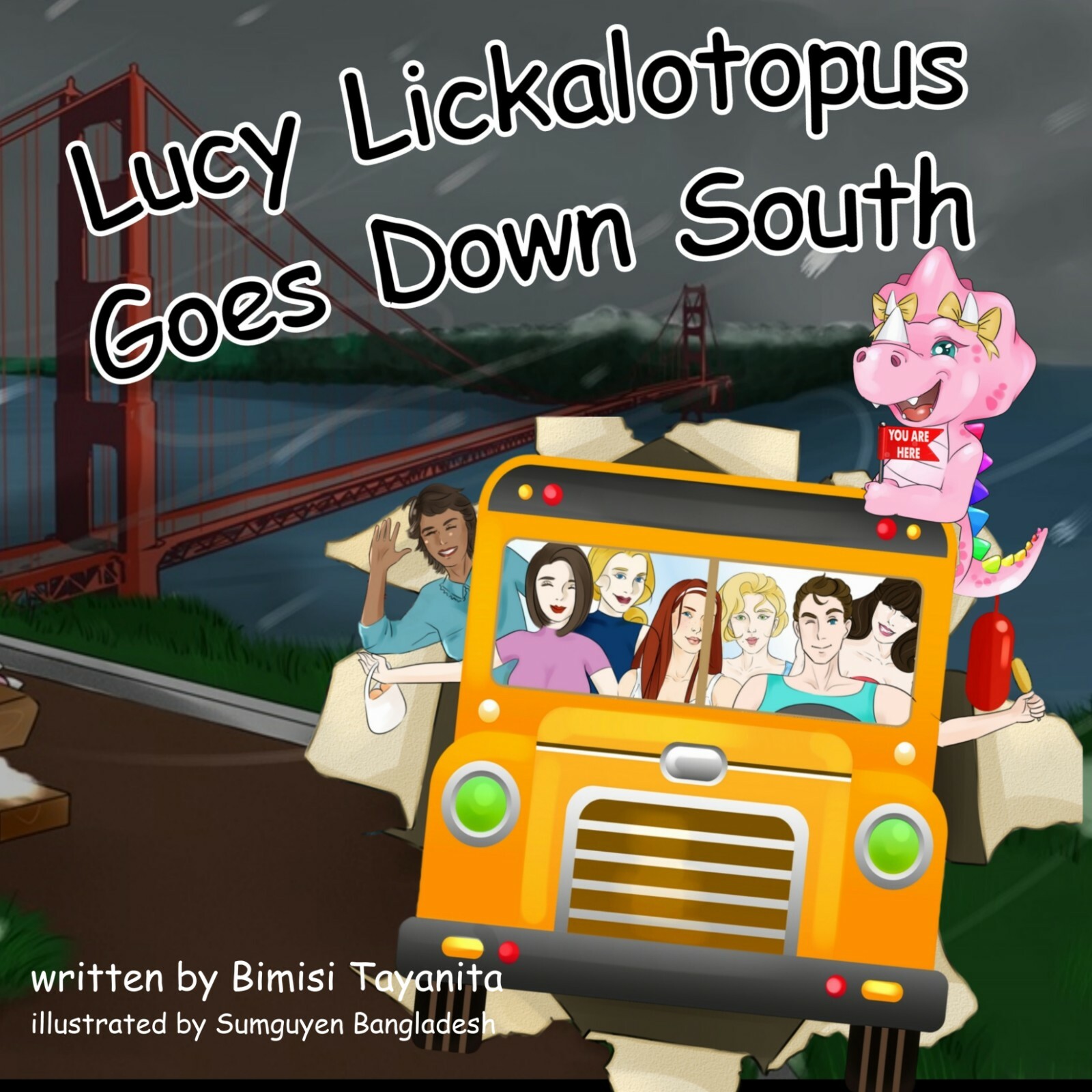 Lucy Lickalotopus Goes Down South ~ Hard Cover, Brand New