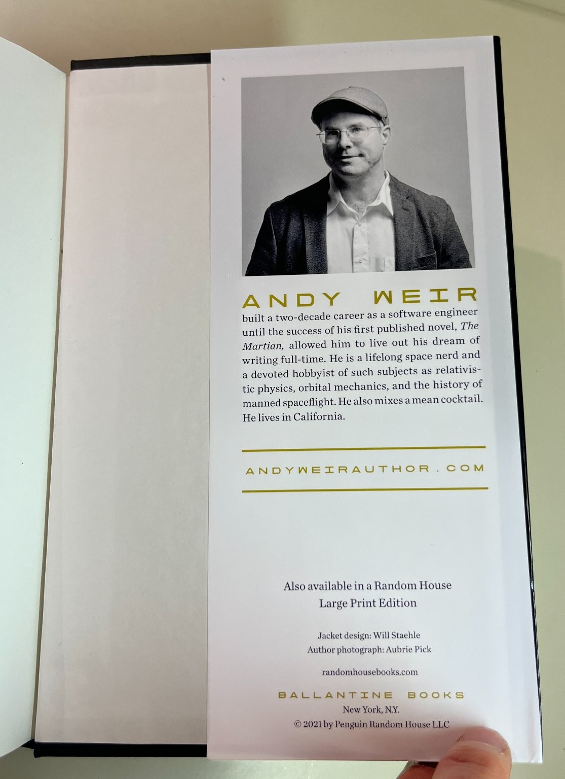 Project Hail Mary, Andy Weir, 2021 Stated First Edition / Printing, Hardcover DJ