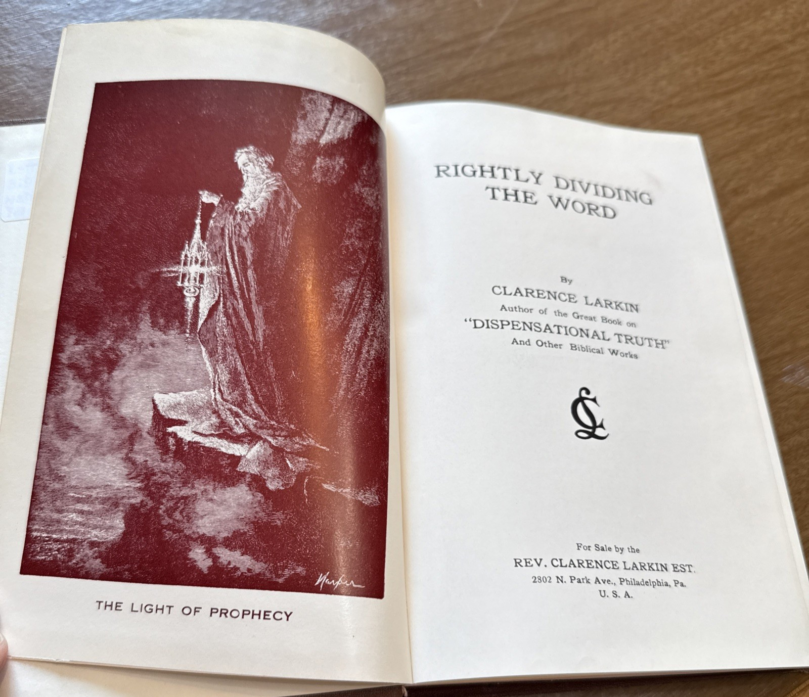 RIGHTLY DIVIDING THE WORD Clarence Larkin HC 1920 highlighting theology exegesis