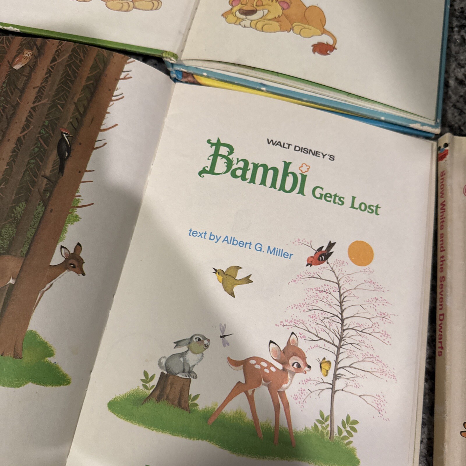 Vtg 1975 Walt Disney Wonderful World Of Reading 4 Book Lot Bambi Lion Aristocrat