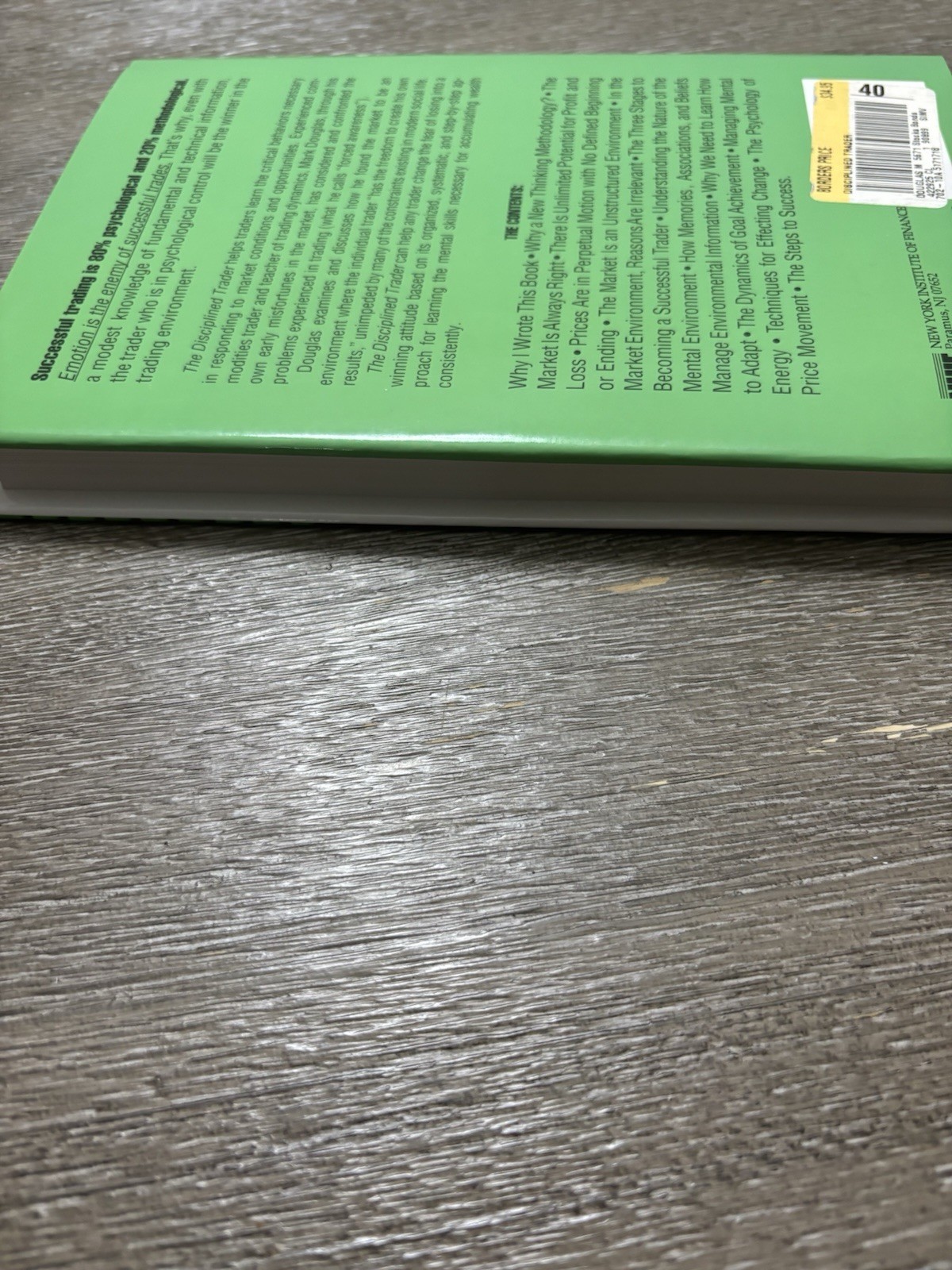The Disciplined Trader Mark Douglas 1990 HC Like New Trading Psychology