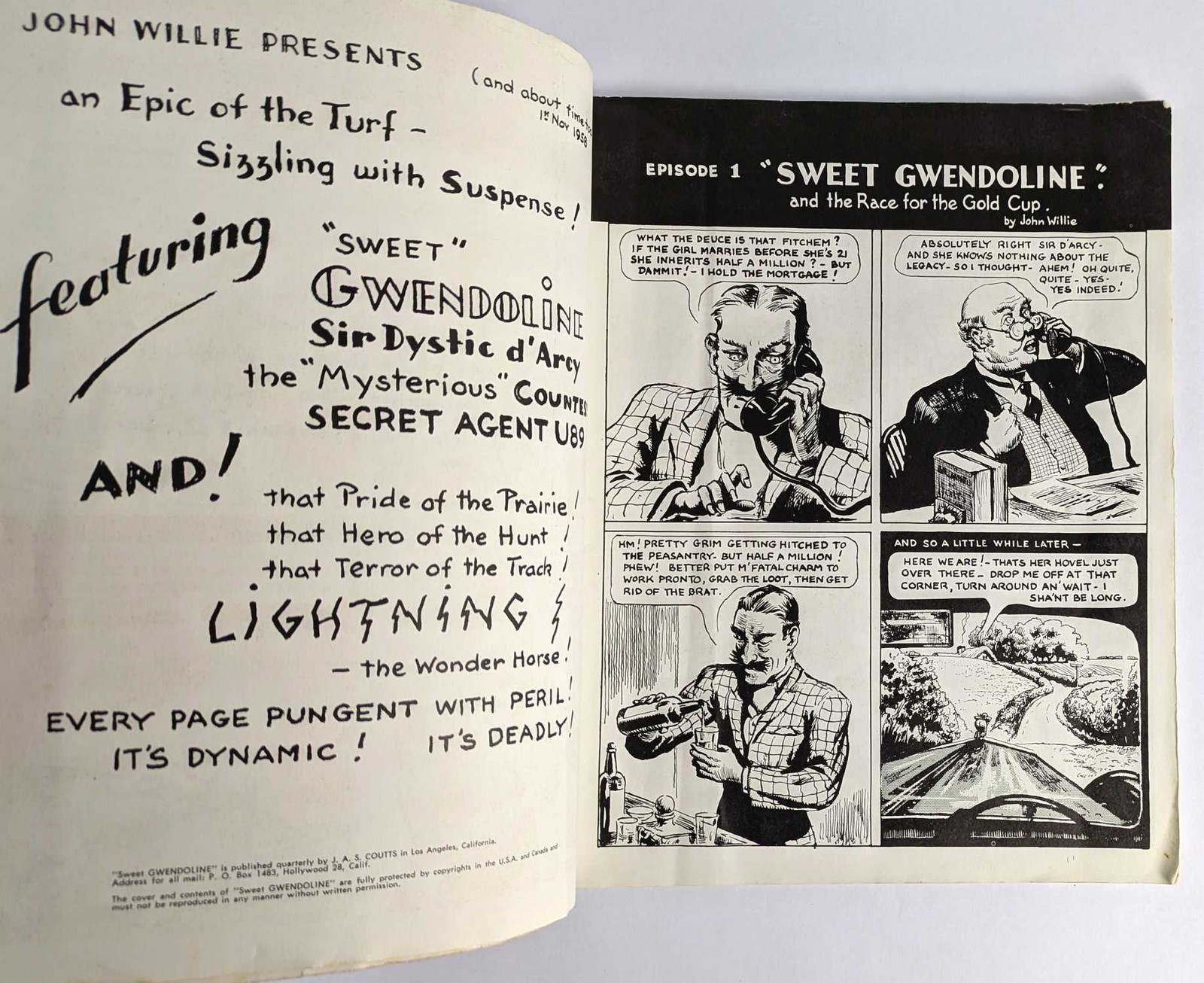 John Willie [John Alexander Scott Coutts]: Sweet Gwendoline & Sir Dystic d’Arcy