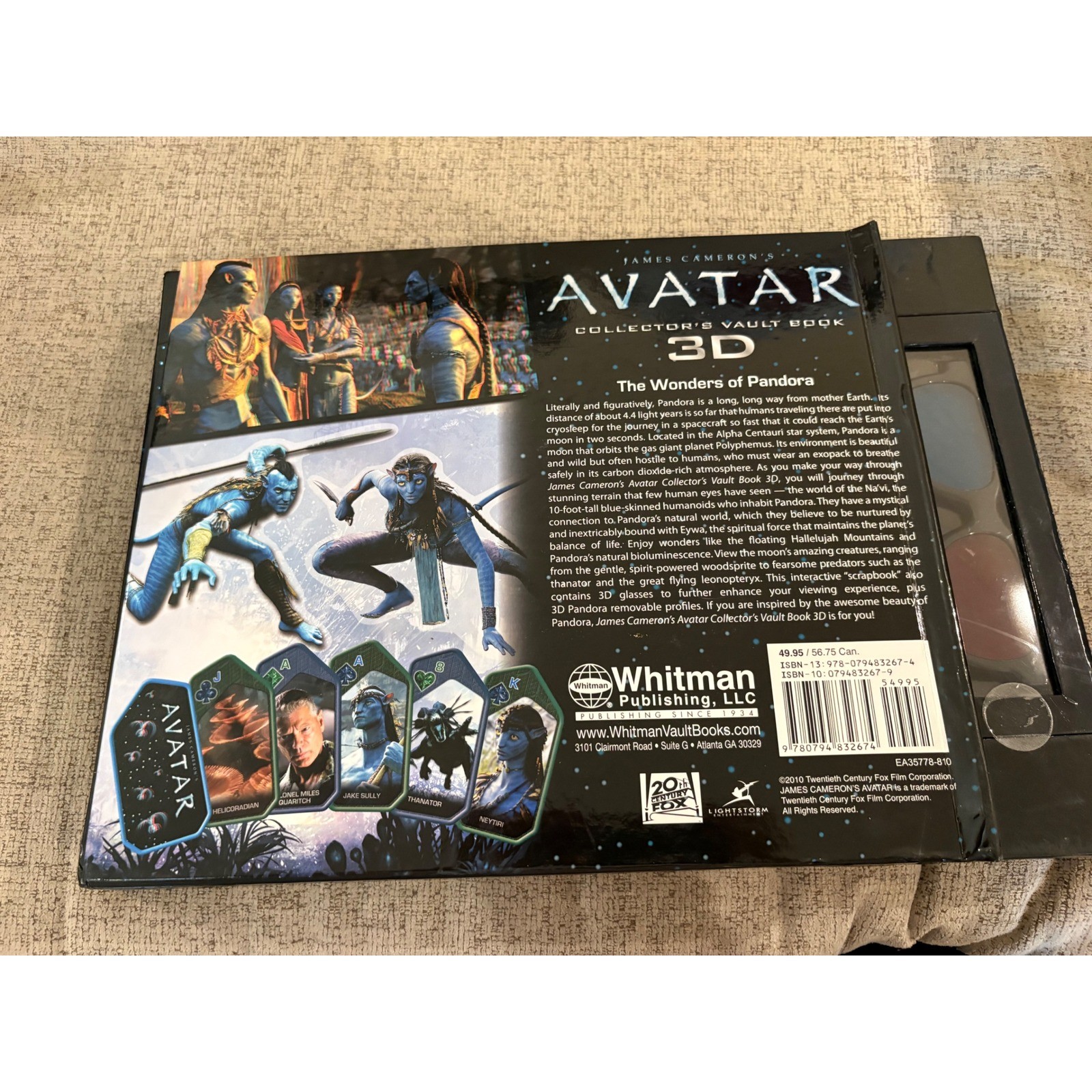 James Cameron’s Avatar Collector’s Vault Book 3D with Glasses Whitman Publishing