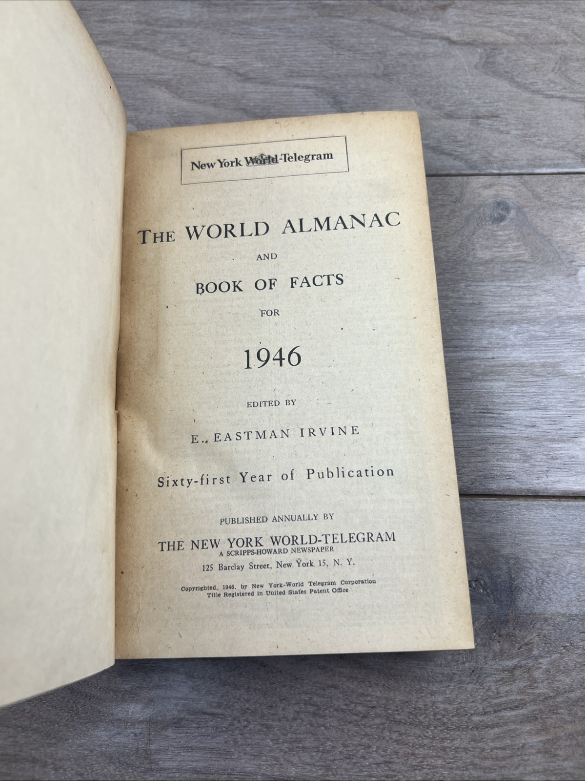 The World Almanac and Book of Facts 1946 & 1974 Vintage Hardcover Set