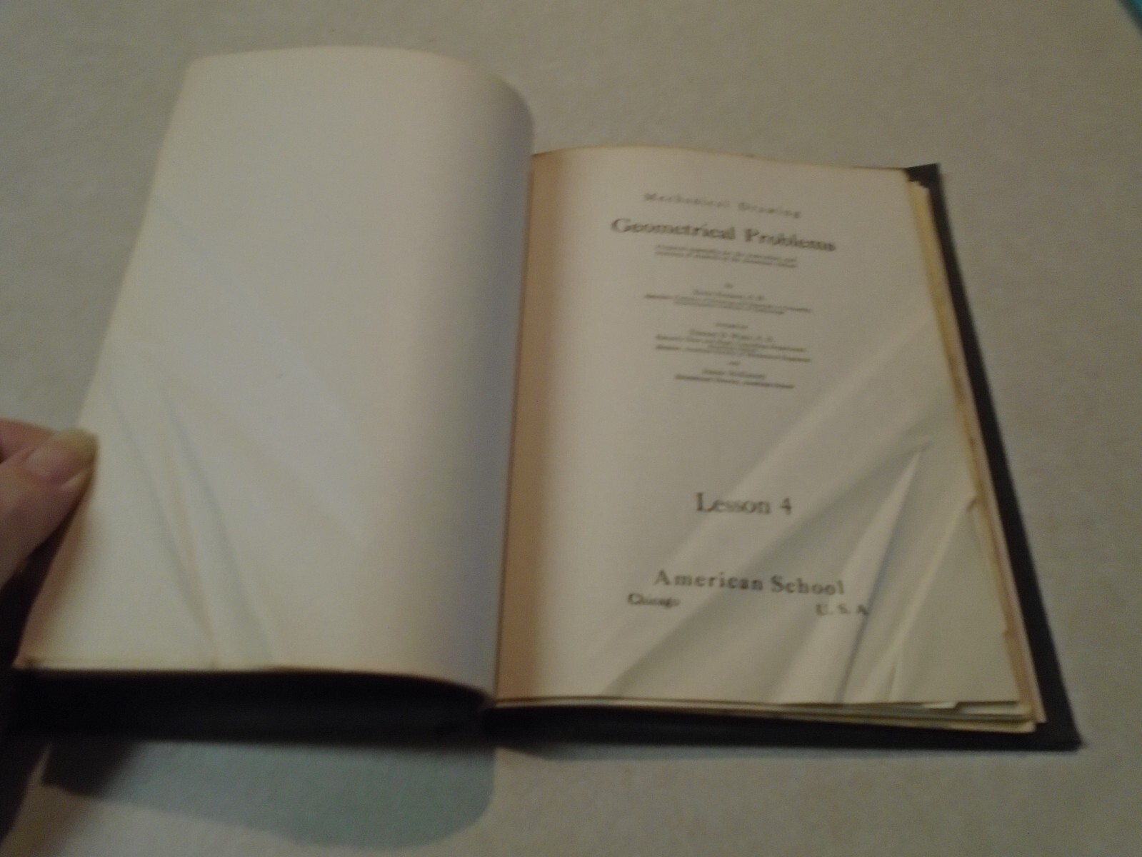 Vintage 1925 Mechanical Drawing Lessons Ervin Kenison American School Chicago