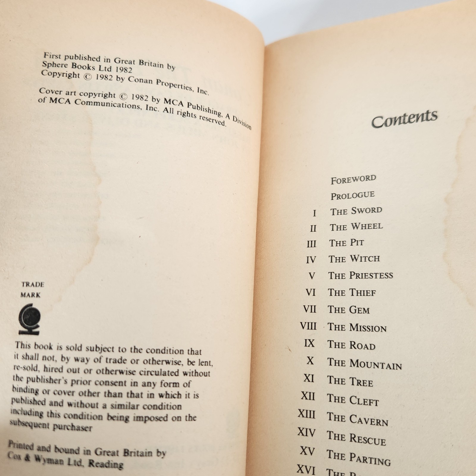 Conan the Barbarian 1982 Movie Tie-In UK Printing Vintage Paperback Fair Conditn