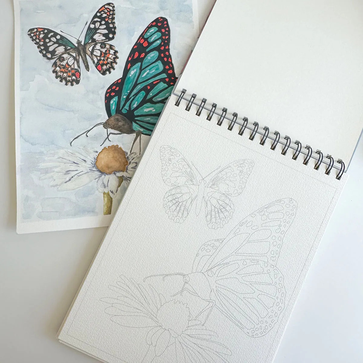 Watercolor Coloring Book with Tutorials