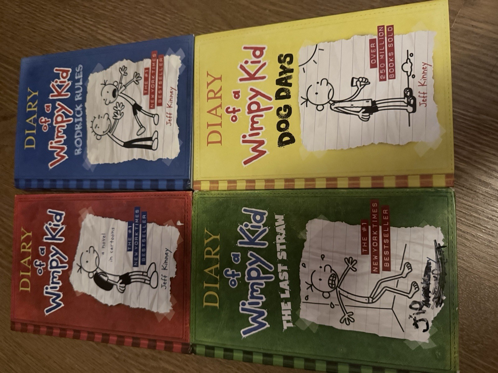 Lot of 10 Hardcover Diary of A Wimpy Kid Books – Books 1 through 10