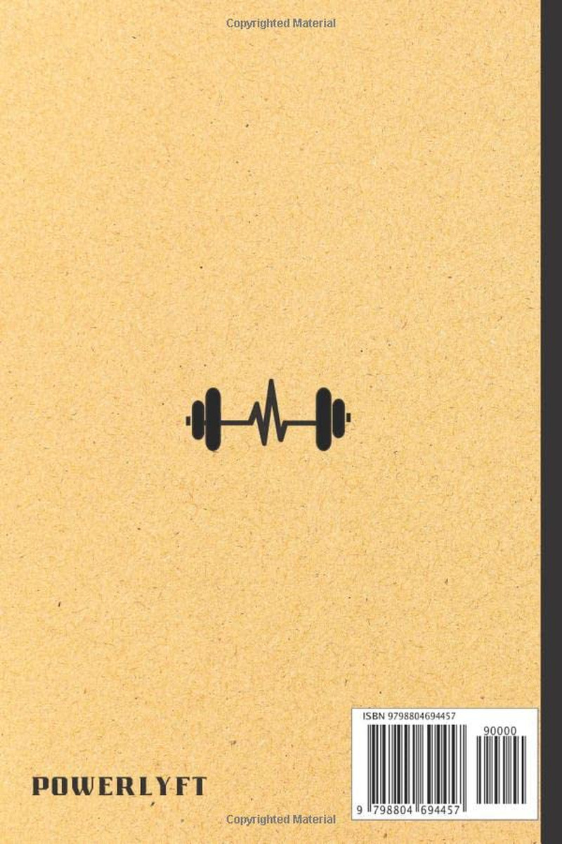 Workout Log Book – Weight Lifting Journal Notebook – 120 Pages, Yellow Cover