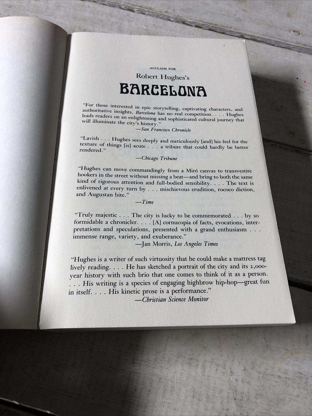 Barcelona Robert Hughes Paperback Art History Travel Culture Guide Book