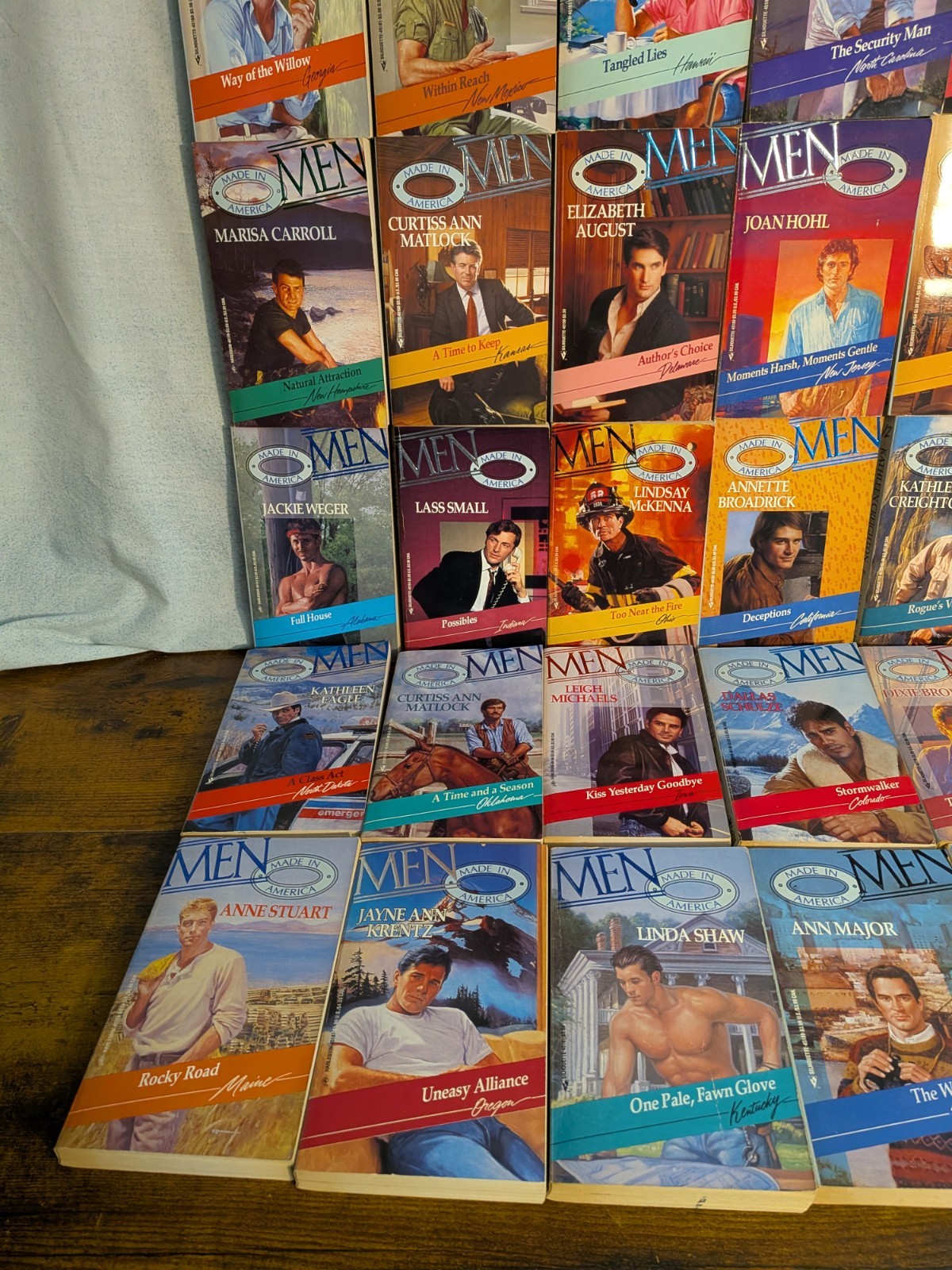 Silhouette Men Made In America Book Lot Of 34 Romance Paperbacks Mixed Authors