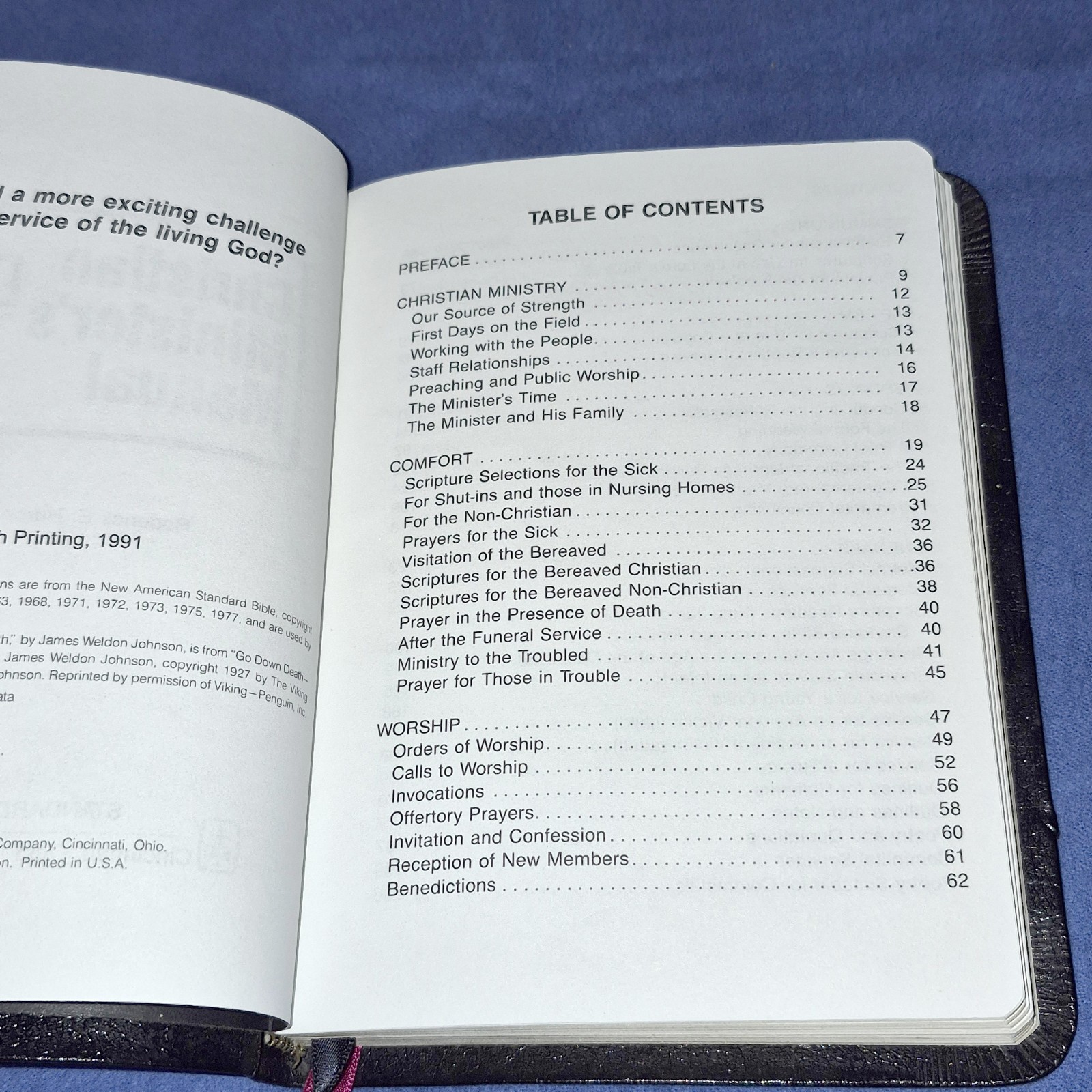 Christian Minister’s Manual Roderick E Huron, Black Imitation Leather 1984 1991