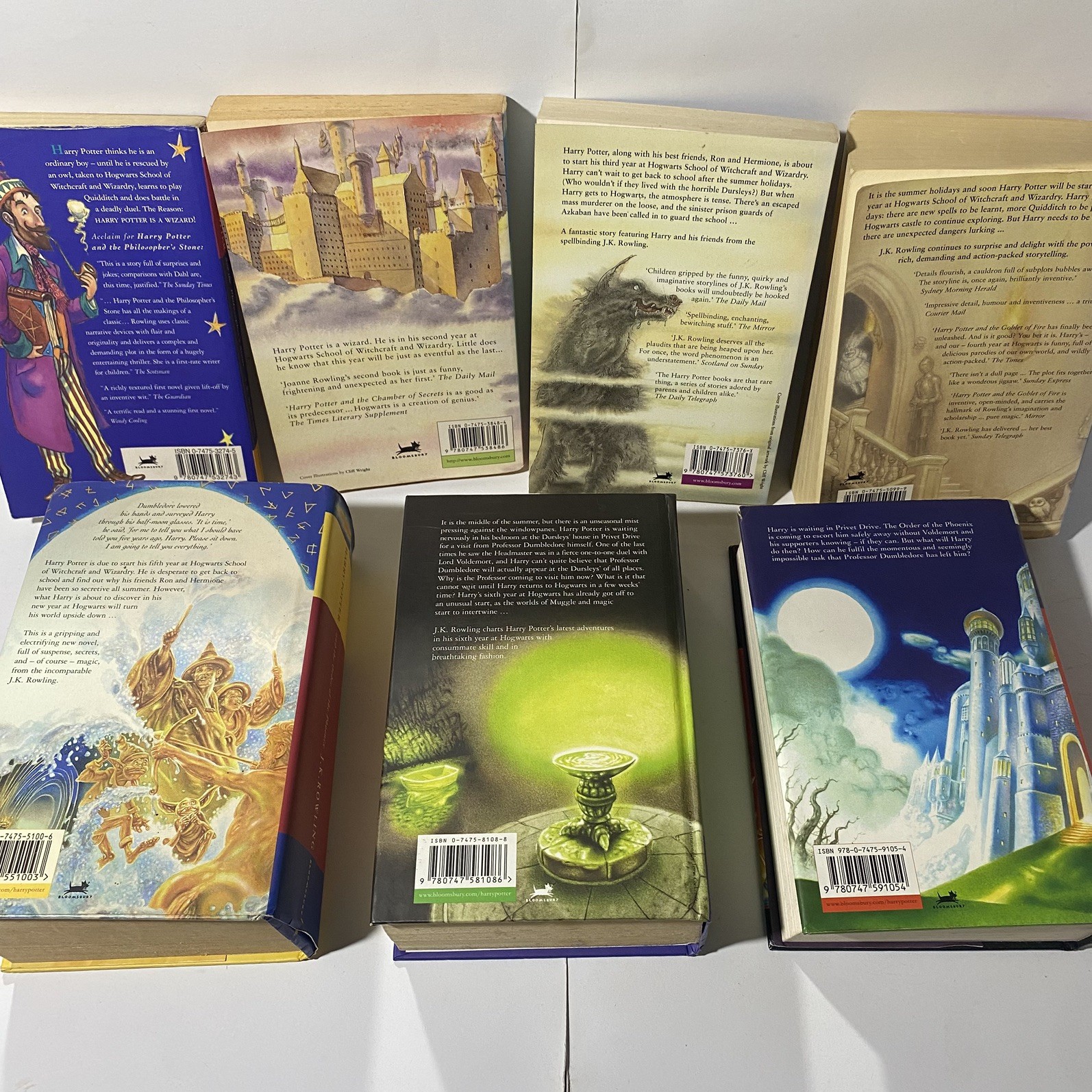 Harry Potter Complete Book Set 1-7 J.K Rowling 3x 1st Edition Hard Covers