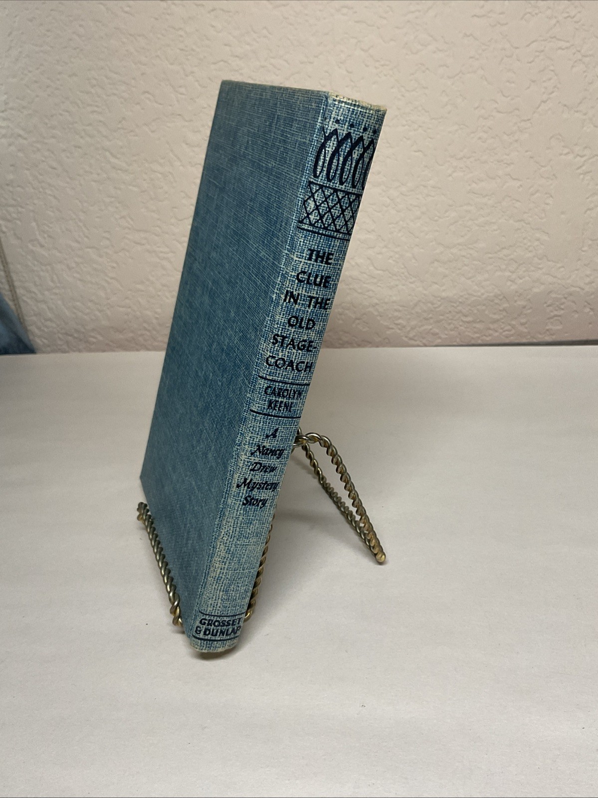 Nancy Drew Book #37 The Clue In The Old Stagecoach Tweed With DJ 1960 RT