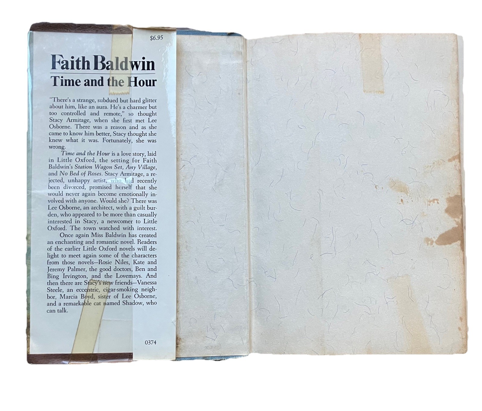Time and the Hour by Faith Baldwin HCDJ 1974 First Edition 242 pages *See pics