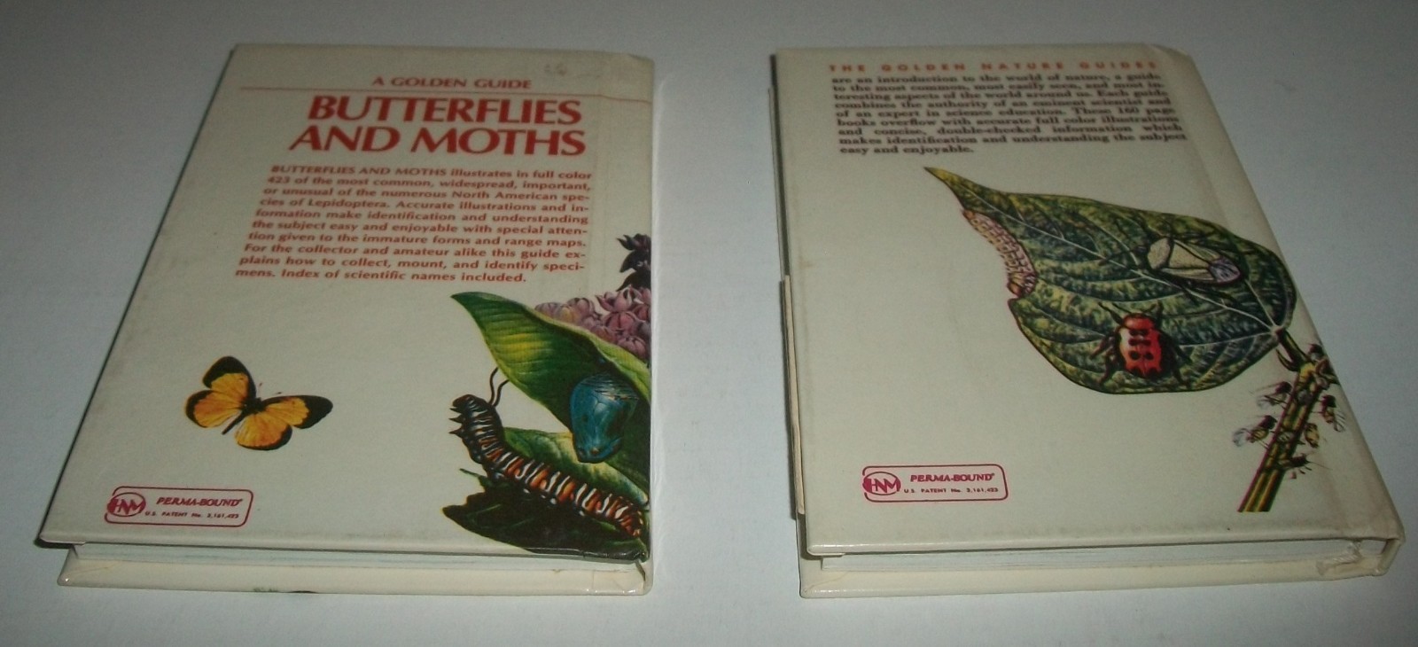 Golden Guide Butterflies Moths Insects Pests lot 2 hardcover ex-lib perma-bound