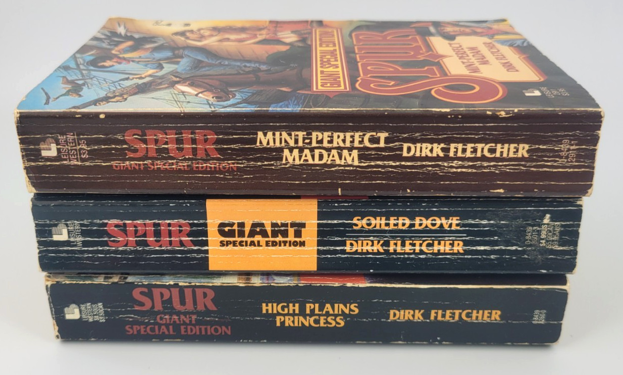 Spur McCoy Dirk Fletcher 15 Book Lot Adult Westerns #41 Soiled Dove Giant Rare